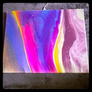 Acrylic neon pour painting 11x14